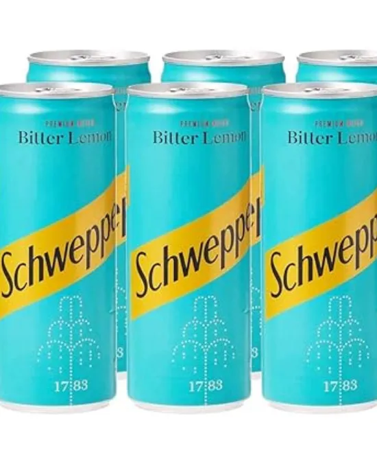 Schweppes Bitter Lemon Pack of 24 CANS, Pack of 24