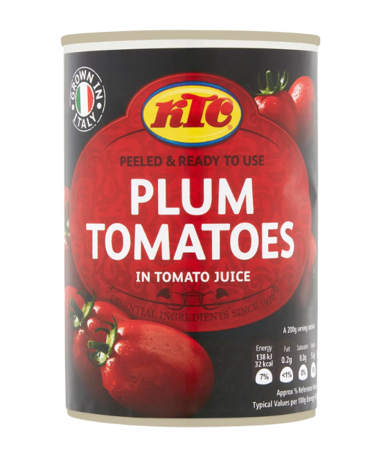 Plum Tomatoes – Peeled – KTC – Single, 1 item