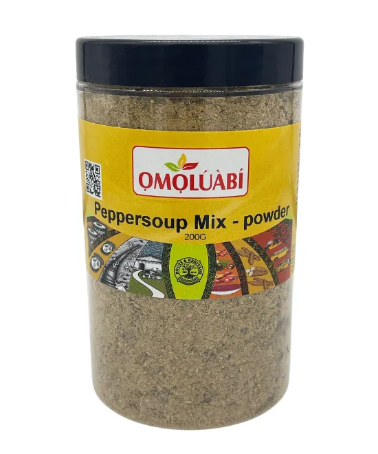 Pepper Soup Spice Mix Powder – 200g TUB OMOLUABI, 200g